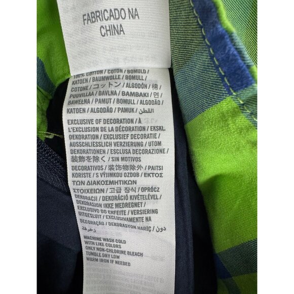 Hollister Womens Plaid Mini Skirt Green/Blue Sz 1 Preppy CottonBlend Lightweight - Picture 12 of 15